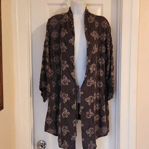 Johnny Was Embroidered Kimono Duster XL